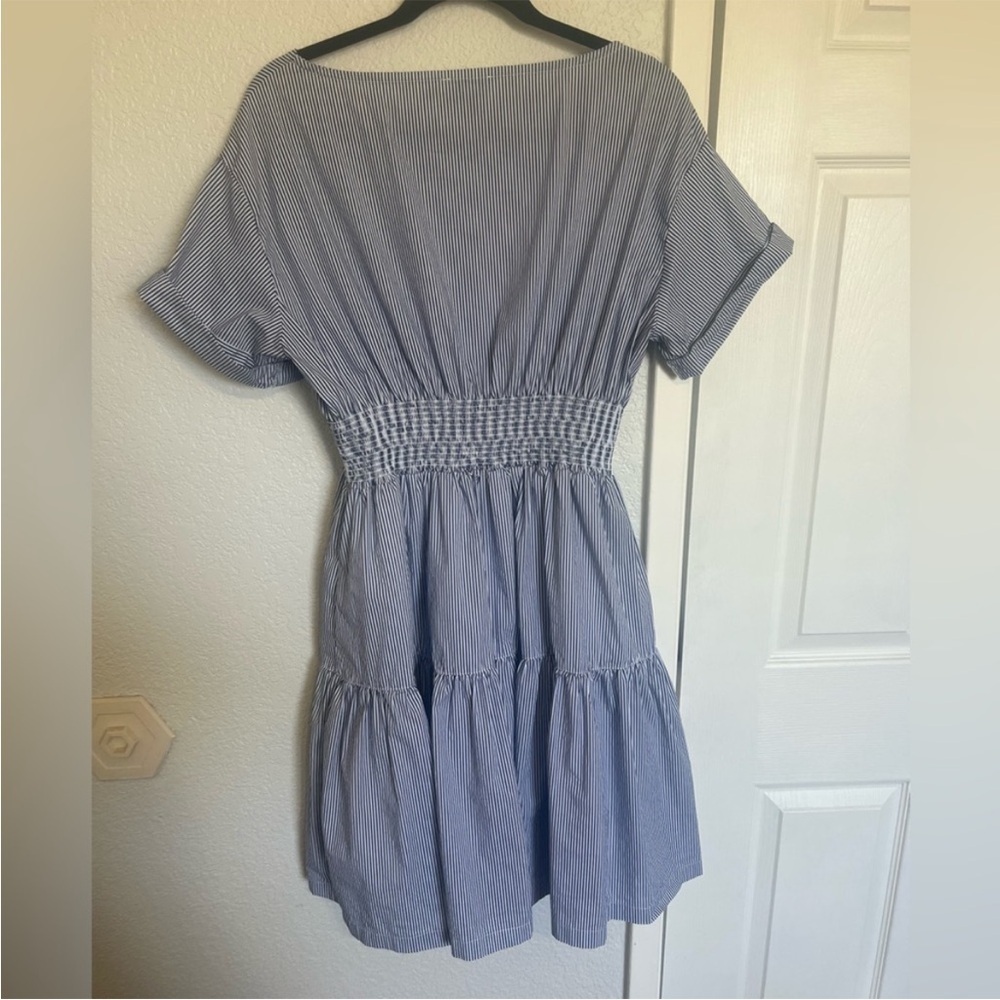 Vineyard Vines Smocked Waist Fit & Flare Striped Dress - Picture 9 of 12